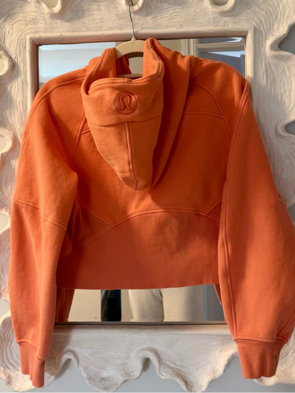 lululemon scuba oversized half zip Orange Cropped Hoodie ( retail $128)